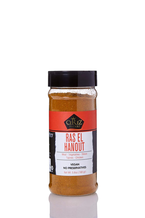 Cerez Pazari Ras El Hanout Meat Seasoning 5.6oz-160g, Moroccan Meat Spice Blend, 100% Natural, Gluten Free