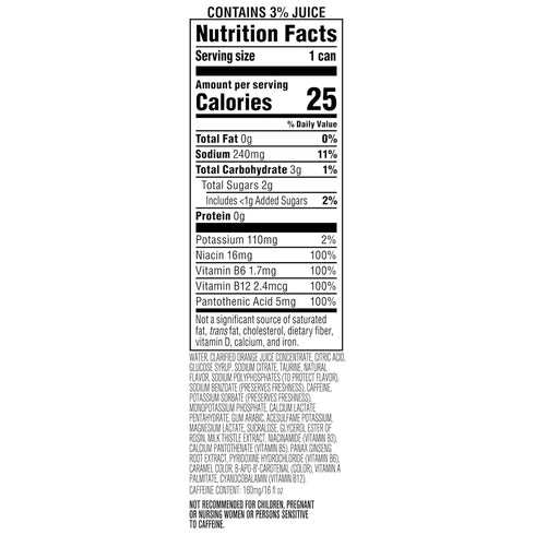 by Rockstar 16 Oz (Pack 12) Rockstar Energy Drink with Caffeine Taurine and Electrolytes, Recovery Orange, Fl