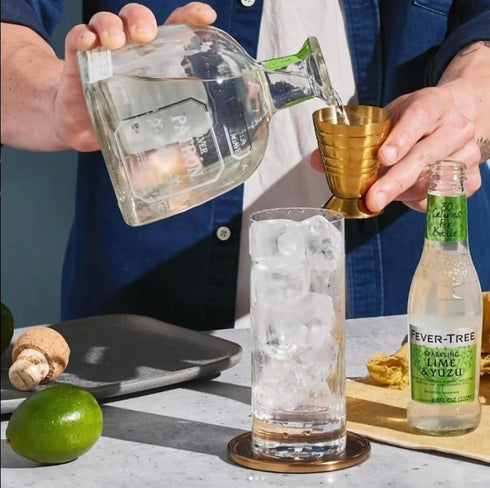 200ml Fever Tree Sparkling Lime and Yuzu - Premium Quality Mixer and Soda - Refreshing Beverage for Cocktails