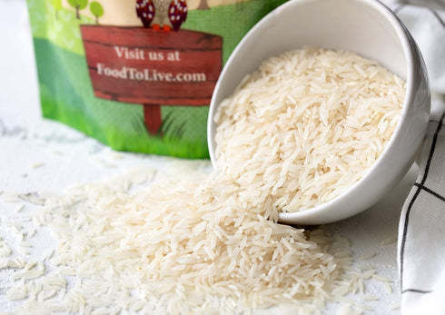 3 Food to Live - Jasmine White Rice, Pounds Long-Grain, Raw, Vegan, Kosher, Bulk. Fluffy Texture. Perfect Side Dish.