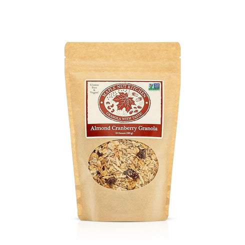 Maple Nut Kitchen Almond Cranberry Granola 10 oz Crunchy, Delicious, Artisan Granola