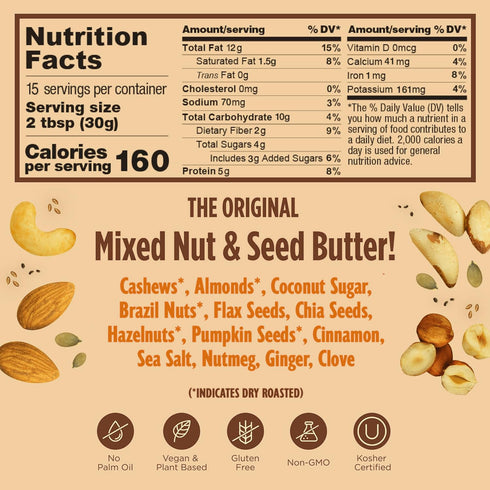 7 5g 16 oz NuttZo Pumpkin Spice Power Fuel Nuts and Seeds Butter, Seasonal Edition, Made with Cashews, Almonds, Brazil