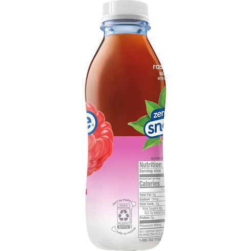 16 oz Pack 12 Snapple Zero Sugar Raspberry Tea, fl recycled plastic bottle