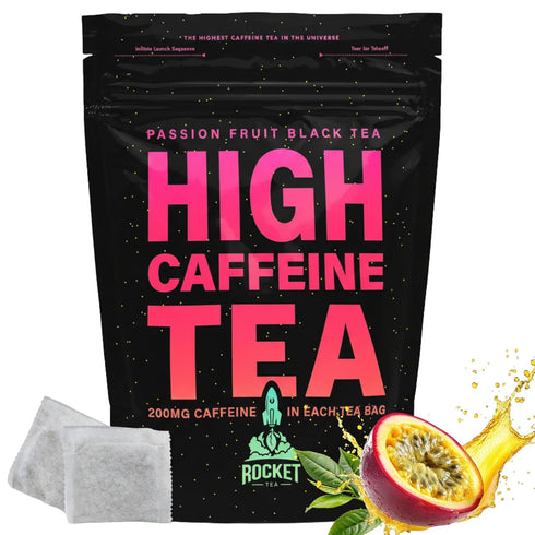 High Caffeine Tea - Highly Caffeinated Passion Fruit Black Tea - Natural