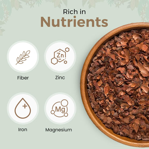 6oz Chocolate Roast Cacao Tea | Loose Herbal Tea from Roasted Cocoa Husks | Naturally Low Caffeine |