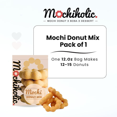 Donut Mix Original Recipe, Mochi Mix, Low-Calorie Rice Flour Snacks, 12 oz Healthy Daily Treats by Mochiholic