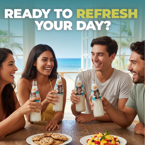 16.4 oz 3 Pack De Mi Pais Original Coconut Milk Drink Creamy, Dairy Free & Lactose Free Coconut Beverage, Refreshing
