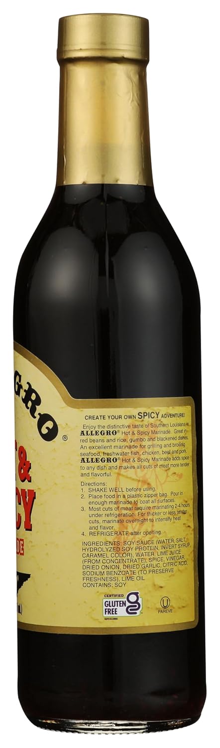 12.7 (Pack 6) Allegro Hot & Spicy Marinade, Fluid Ounces