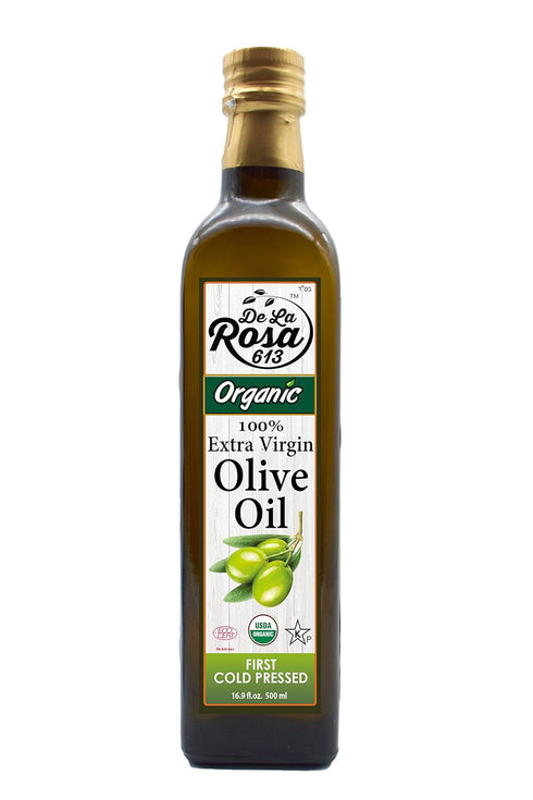 100% 16.9 Oz (Pack 3) De La Rosa Extra Virgin Olive Oil, Balsamic & White Balsamic Vinegar, Pure, Raw & Unfiltered