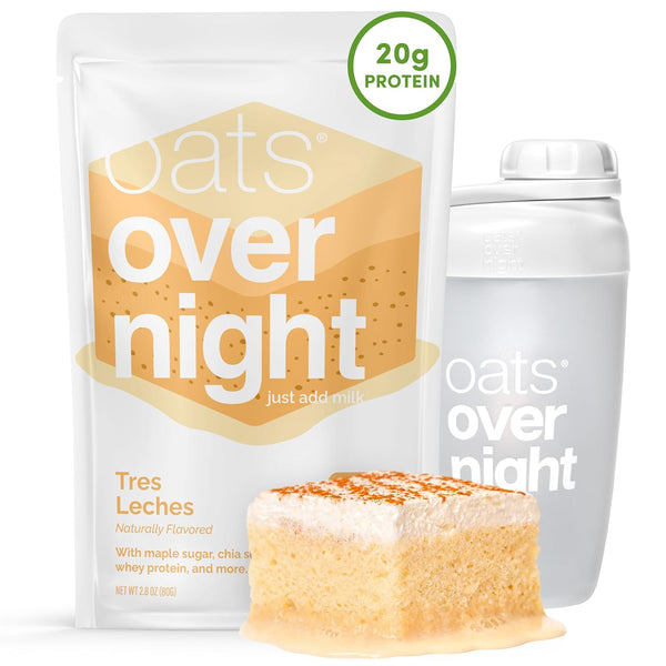 Oats Overnight Tres Leches - Overnight Oats with 20g Whey Protein, High