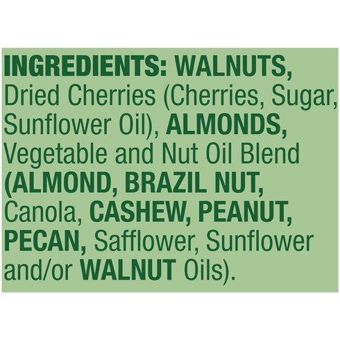 100 Pack, 4.69 OZ (Pack 3) Emerald Nuts Walnuts & Almonds with Dried Cherries, Calorie