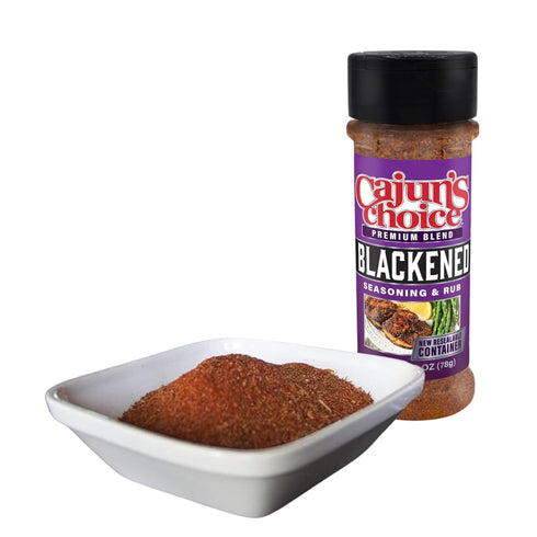 Cajun's Choice Blackened Seasoning, 2.75 oz Jar, All Natural, Low Salt, Gluten-Free