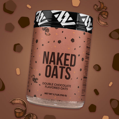20g 12 Naked Oats - Double Chocolate Overnight Oats, Grass-Fed Protein, Gluten-Free Oatmeal Instant Breakfast or Shake