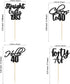 Gyufise 48 Pack Black Glitter Hello 40 Cupcake Toppers for 40th Birthday Anniversary Party Cake Decorations Supplies