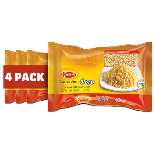 Osem Gourmet Orzo Pasta 4-Pack: Premium Kosher Certified Pasta - Great Taste,