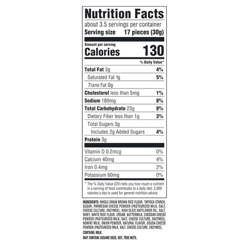 6 3.5 oz Good Thins Three Cheese Rice & Cheese Snacks Gluten Free Crackers, Bulk Snack Crackers, - Boxes
