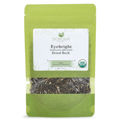 Biokoma Organic Eyebright Dried Herb 1.76oz Euphrasia Officinalis Loose Herbal Tea USDA