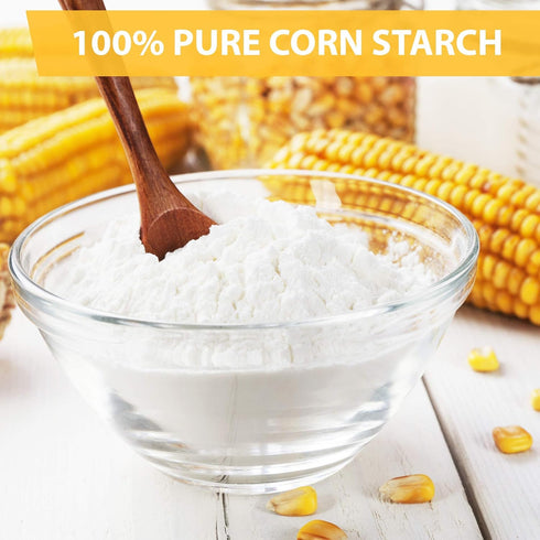 100% |17.63oz Roots Circle Pure Corn Starch Airtight Container | All Natural Thickener for Soups, Stews, Gravy, Baking