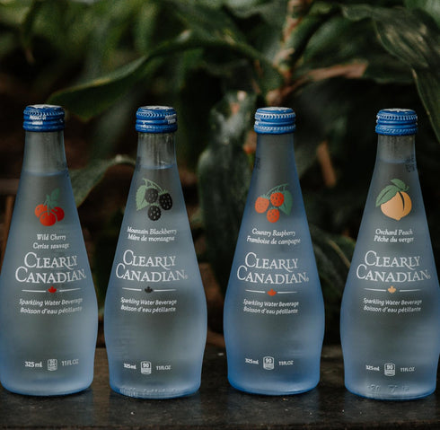 11 oz 12-Pack 24-Pack (12 Pack, 12 Pack Clearly Canadian Sparkling Flavored Water, Glass Bottles Variety of Refreshing