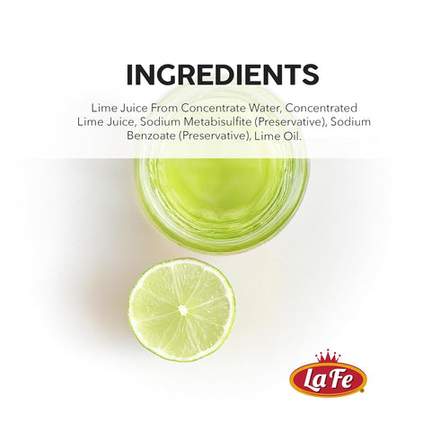 100% Pack 32oz La Fe Lime & Lemon Juice Variety - each from Lemon & Lime Juice Concentrate made with Fresh Lemons