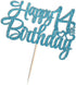 Happy 14th Birthday Cake Topper - Blue Flash 14th Birthday Party Cake Decorations