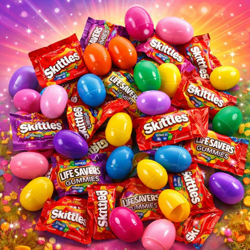 Easter Unlimited Gummies 25 Count Pre-Filled Easter Eggs Sweet And Sour Perfect Blend Eggs