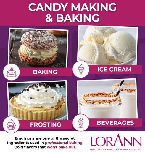 16 Oz LorAnn Oils Cream Cheese Bakery Emulsion: True Essence, Ideal for Boosting Fruit Tones in Cakes, Cookies
