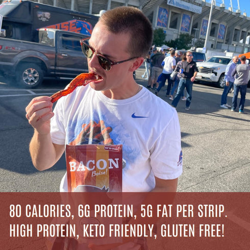 BACON Boise 80 6g Meaty, Juicy and Crispy Bacon. Perfectly Cooked, Ready-to-Eat. High-Protein, Keto-Friendly