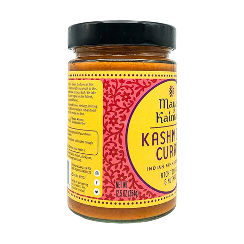 12.5 oz, Simmer Maya Kaimal Kashmiri Curry Sauce, Mild Indian Sauce with Tomato and Nutmeg. Vegan, Gluten Free, Non-GMO