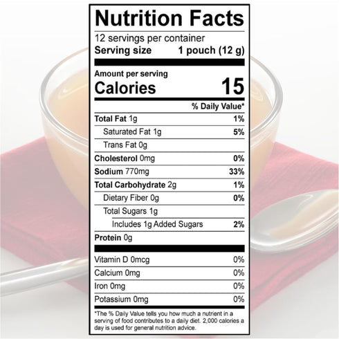 3 12 Packets (12g) SAVORY CHOICE Beef Broth Concentrate, Box of - Gluten-Free, Diary-Free Broth Concentrate