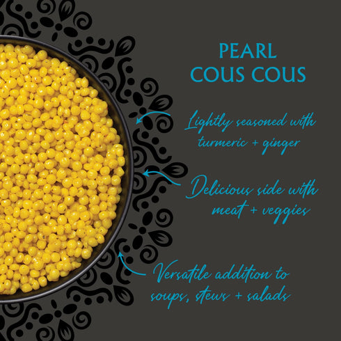 Pack 6, Mina Saffron Rice, Festive Rice, Pearl Couscous, Variety of Ready to Eat, Microwavable, Couscous Pearls, Side