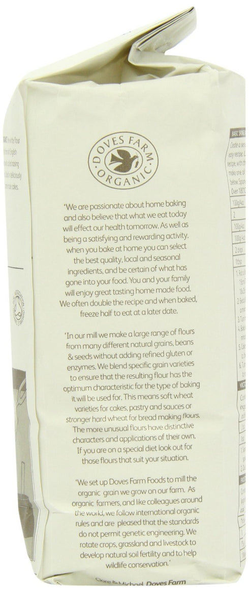 (1Kg) Pack 2 Doves Farm Organic White Self Raising Flour