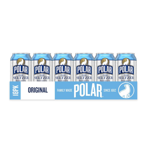 12 oz 18 pack Polar Seltzer Water Original, fl cans