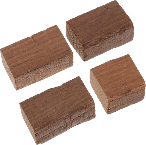 4pcs Healifty Red Wine Oak Wood Chips for Home Winemaking Blocks Wine and Flavor Easy to Use Brewing Supplies