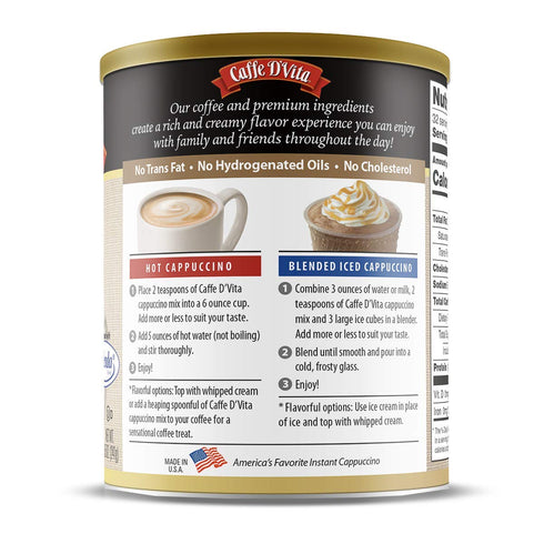 8.5 Oz Caffe D'vita Sugar Free Mocha Cappuccino