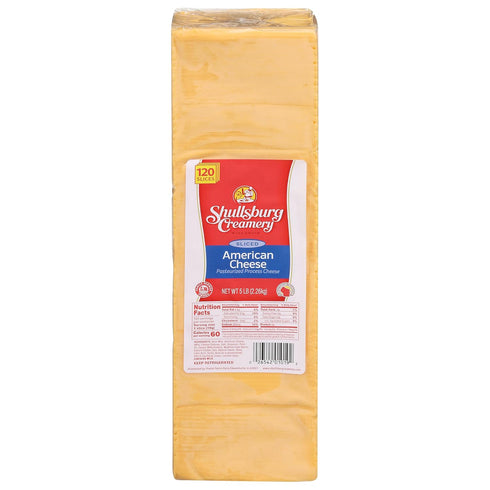 Shullsburg Creamery - 120 Slice American Cheese - 5 Pound Loaf