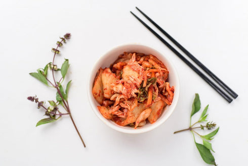 1 lb, Traditional Korean Kimchi, Authentic Fermented Pickled Cabbage Sliced Spicy Napa Cabbage with Anchovy & Shrimp