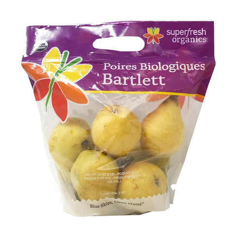 Fresh Produce Organic Pear Bartlett Bag, 32 Ounce