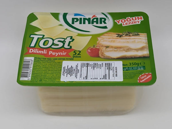 Raykush Art PINAR Sliced Full Fat Cheddar Cheese for Toast 350g
