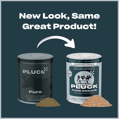 100% 100% 53 Pluck Pure Beef Organs Powder | Liver, Kidney, Spleen, Heart, & Pancreas from Grass Fed & Grass Finished