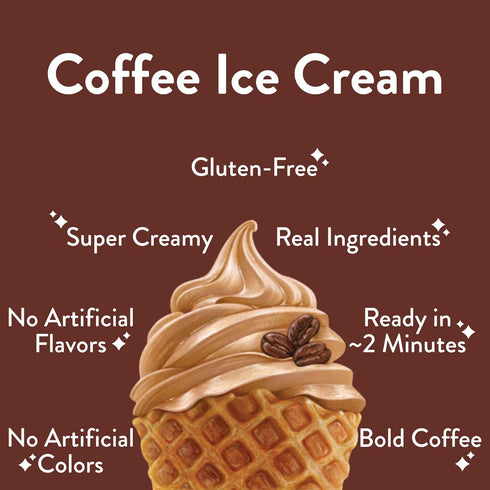 pack 12 ColdSnap Coffee Ice Cream Pods Creamy, Bold Single-Serve Dessert Made in Minutes Rich Coffee Flavor with Zero