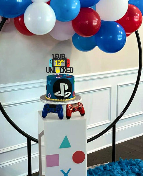 Level 13th Cake Topper for Video Game Theme Birthday Anniversary Celebration