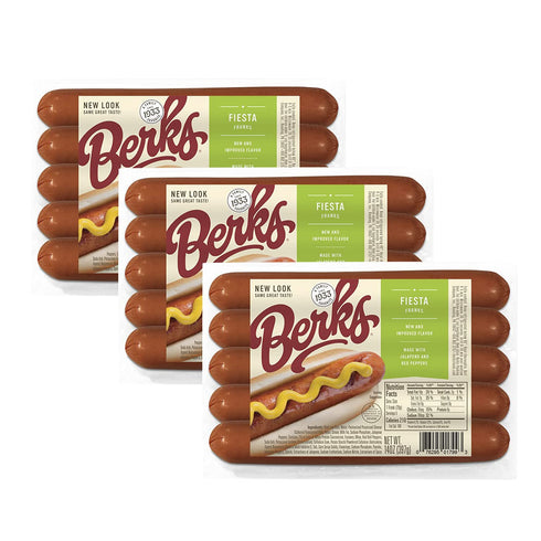 Berks Jalapeo & Cheese Fiesta Hot Dogs, 5 per Pack (Pack of