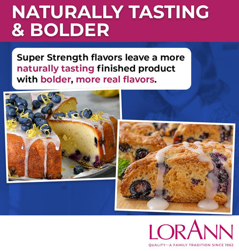 LorAnn Oils Super Strength Flavoring - Blueberry, 1 fl oz, 4X Stronger Than Extracts for Candy Making