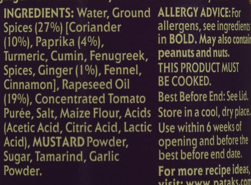10-Ounce (Pack 6) Patak's Curry Paste Mild, Jars