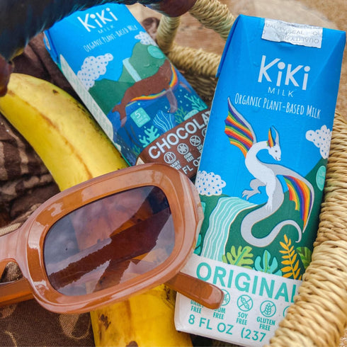 2x 8oz 2x 8oz Kiki Milk Plant Based Milk - The Starter Kit - Chocolate Milk & Organic Original Kiki Milk - Calcium
