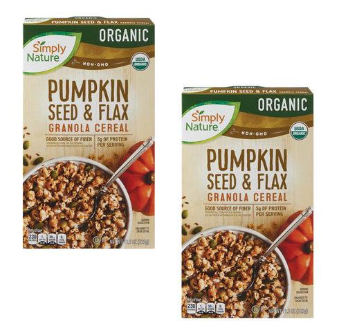 Generic 2-PACK Organic Pumpkin Seed & Flax Granola Cereal, 11.5 oz