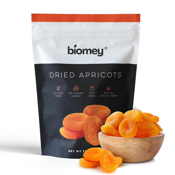 Biomey Big Size Dried Turkish Apricots 2 LB - No Added Sugar