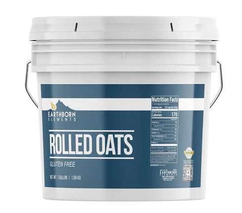 Earthborn Elements Gluten Free Rolled Oats 1 Gallon, Old Fashioned Oats, Bulk