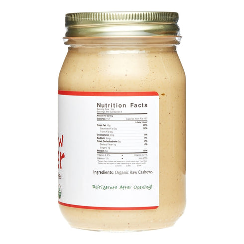 16-Ounce Jiva Organics RAW Organic Cashew Butter Jar